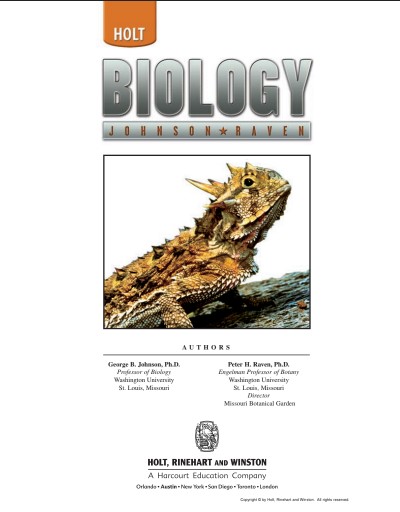 Holt Biology Cover
